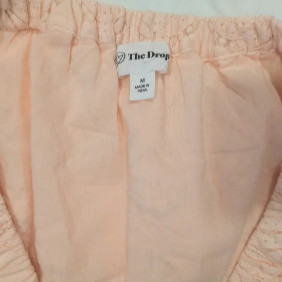 The Drop Women's Long Sleeve Crochet Lace Deep V-Neck Short Romper - Picture 10 of 11